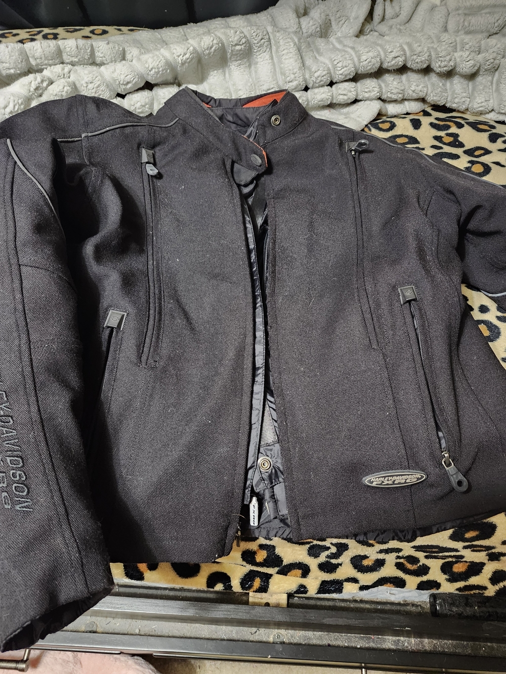 Women's Black Motorcycle Jacket - Harley-Davidson FXRG Style